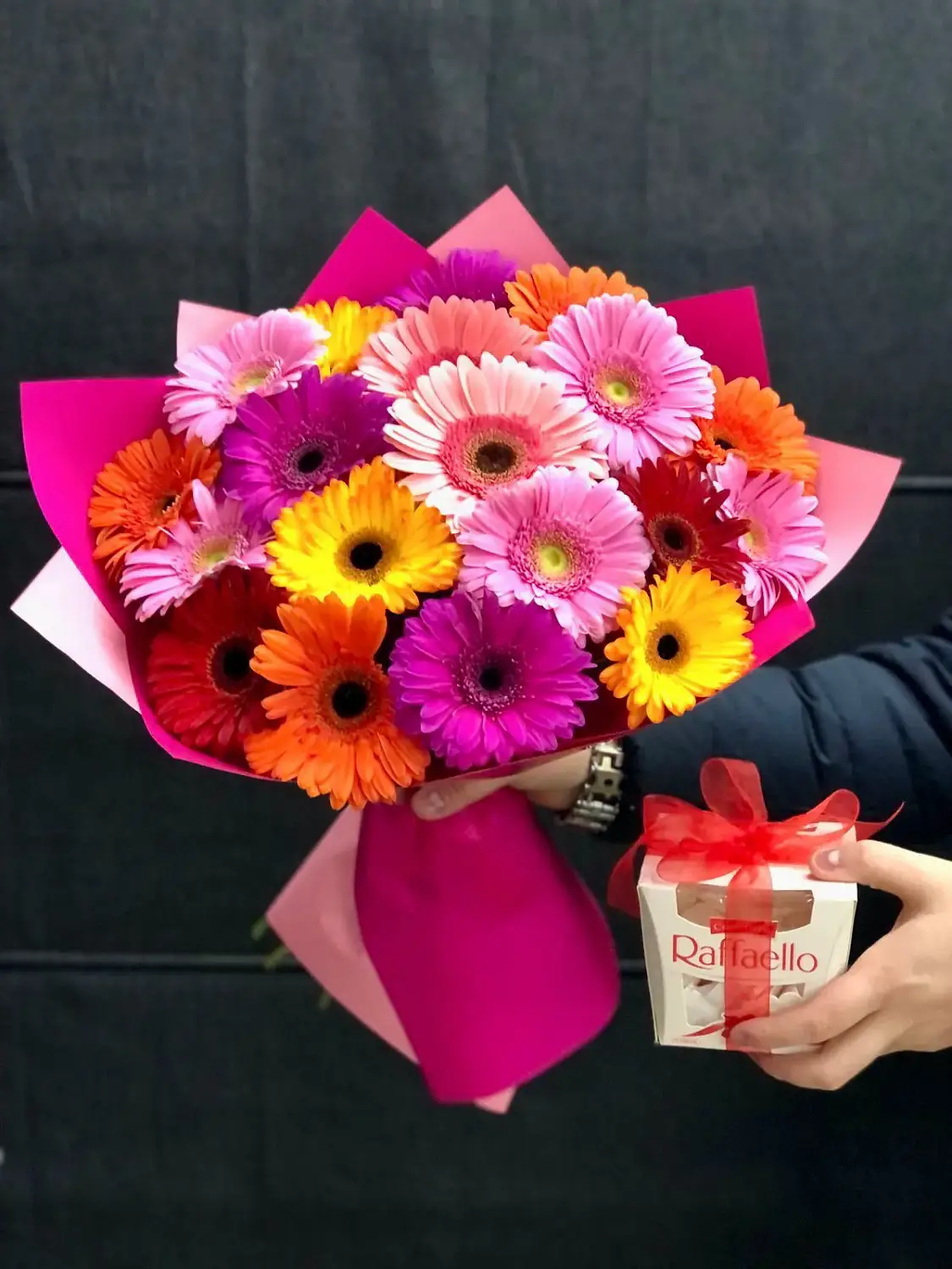 Герберы с Рафаэлло
